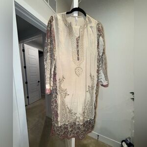 ETHNC Cotton Silk 3 Piece Pakistani Suit